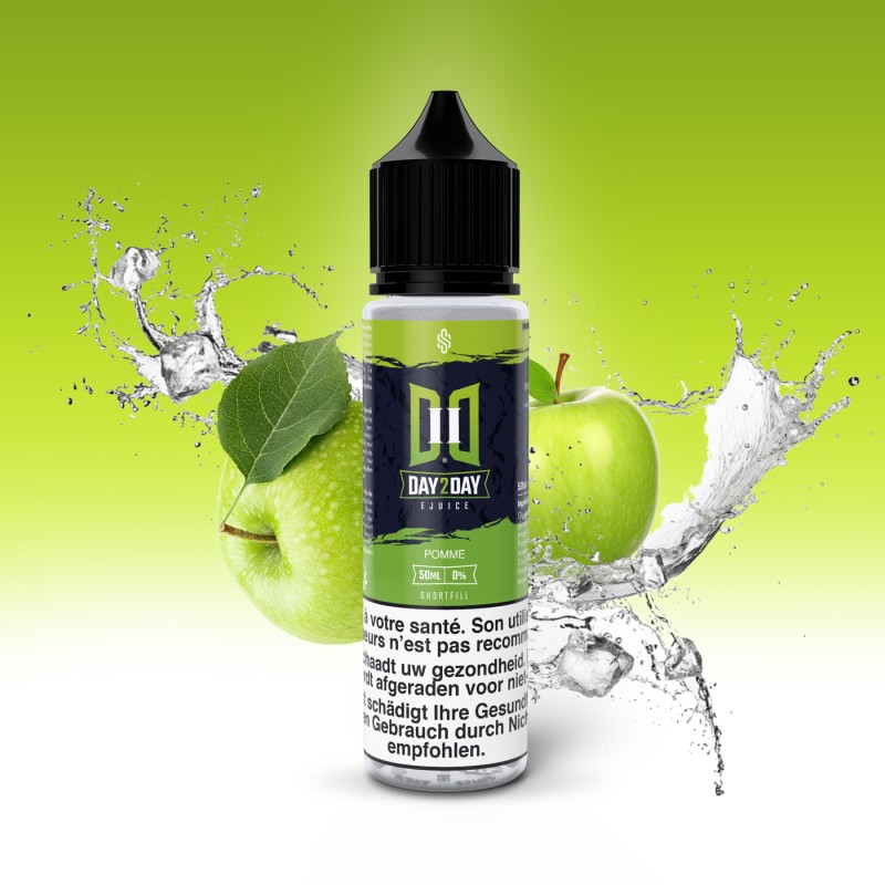 Day2Day -  Pomme 50ML, 00MG/03MG/06MG Vapitex Maroc